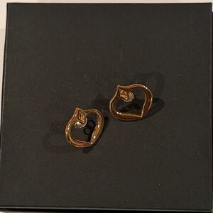 Lovell Designs Merrymeeting Bay Gold Plated Post Earrings